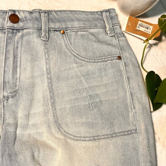 🏷️ Rachel Roy Ladd Boyfriend Carpenter Mid Rise Stone Washed Ripped Jeans Small - Picture 7 of 16